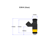 Siemens Deka 108420 Einspritzventil EV6 (kurz) 430ccm - 4er Set