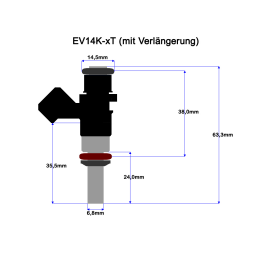 Bosch 0280158040 Einspritzventil EV14 980ccm - 4er Set