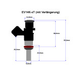 Bosch 0280158040 Einspritzventil EV14 980ccm - 4er Set