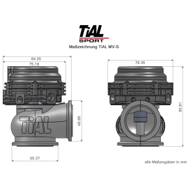 TiAL MV-S Wastegate 38mm MVS blau