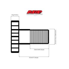 ARP 209-2801 Schwungrad-Schrauben Opel 2.0 C20XE, C20LET