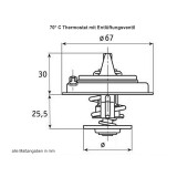 WAHLER K&uuml;hlwasserthermostat 70&deg;C f&uuml;r VAG V5 / VR6 / V6 / R32